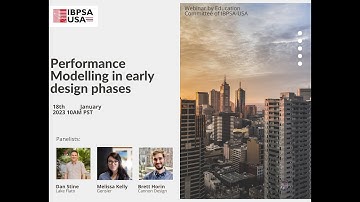 IBPSA-USA Education Committee: Performance Modeling in Early Design Phases