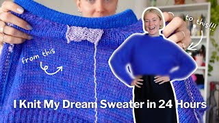 I Knit My DREAM Sweater in 24 Hours | Brother KX350 Knitting Machine Vlog!!! ✨