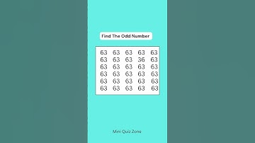 Find The Odd 63 #evennumber #mathexam #maths #odd #oddnumber