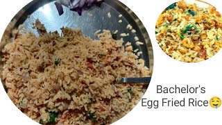 Bachelor's Egg fried Rice🤤|10-15 minit Easy Recipe