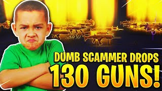 Dumb Scammer Drops His Crazy 130 Guns! (Scammer Gets Scammed) Fortnite Save The World