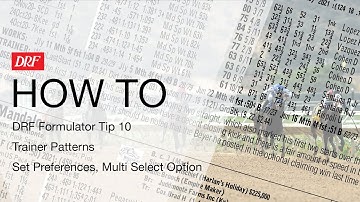 How To | DRF Formulator Tip 10 | Trainer Patterns | Set Preferences, Multi Select Option