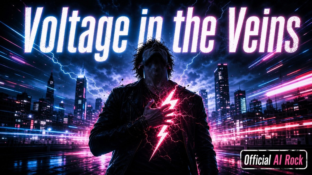 Voltage in the Veins — Official AI Rock Anthem (Auto Vocals