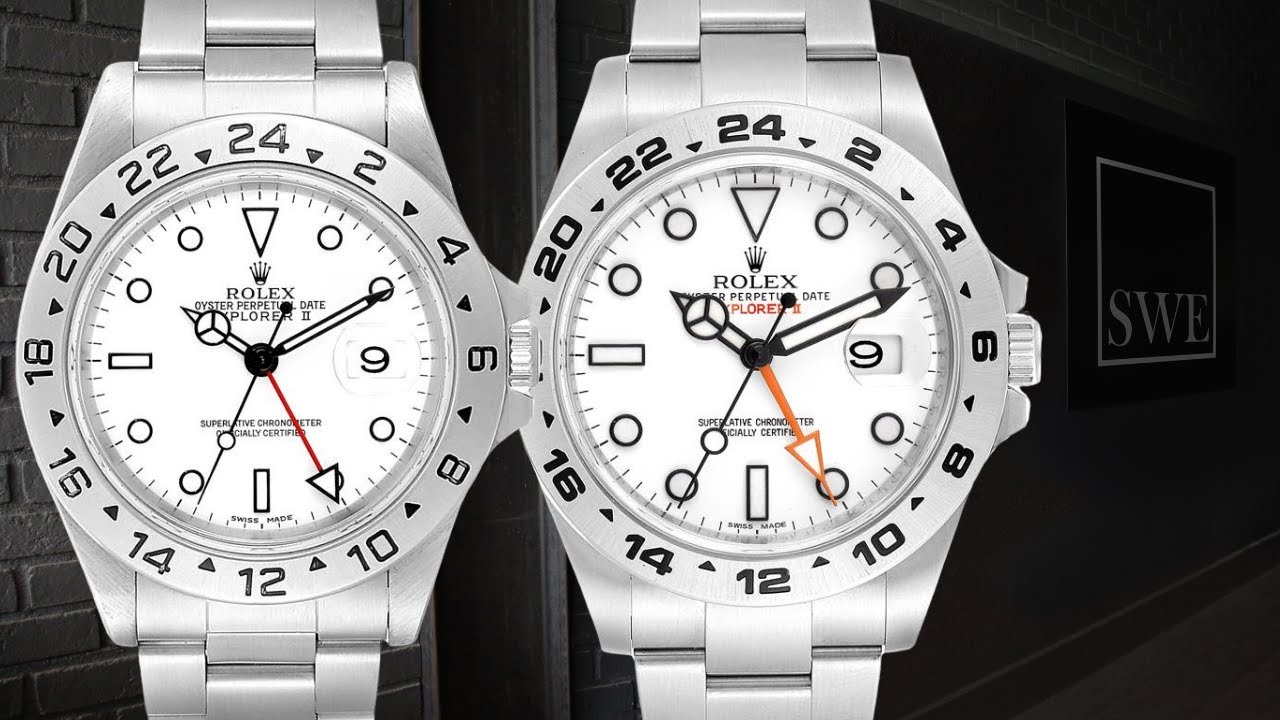 Rolex Explorer II White Dial 16570 vs Orange Hand 216570 Comparison ...