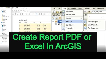 How to create report in ArcGIS: PDF or  Excel