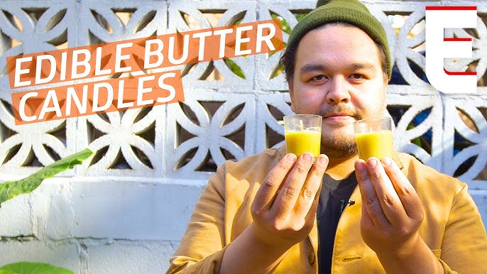a candle made out of butter? say less 🧈 #DIY #howto #buttercandle #ho, butter  candle
