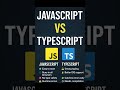 JavaScript vs Typescript #education #coding #typescriptdevelopment #typescripttutorial #typescript