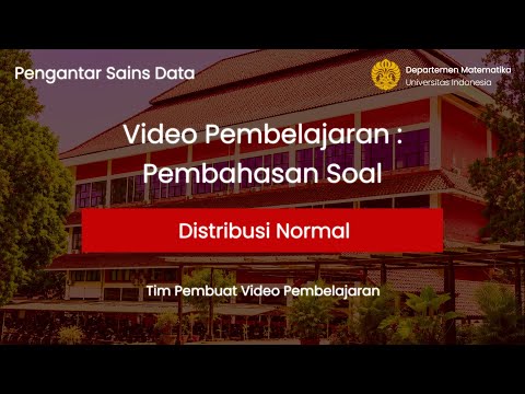 Pengantar Sains Data | Distribusi Normal | Bagian 2