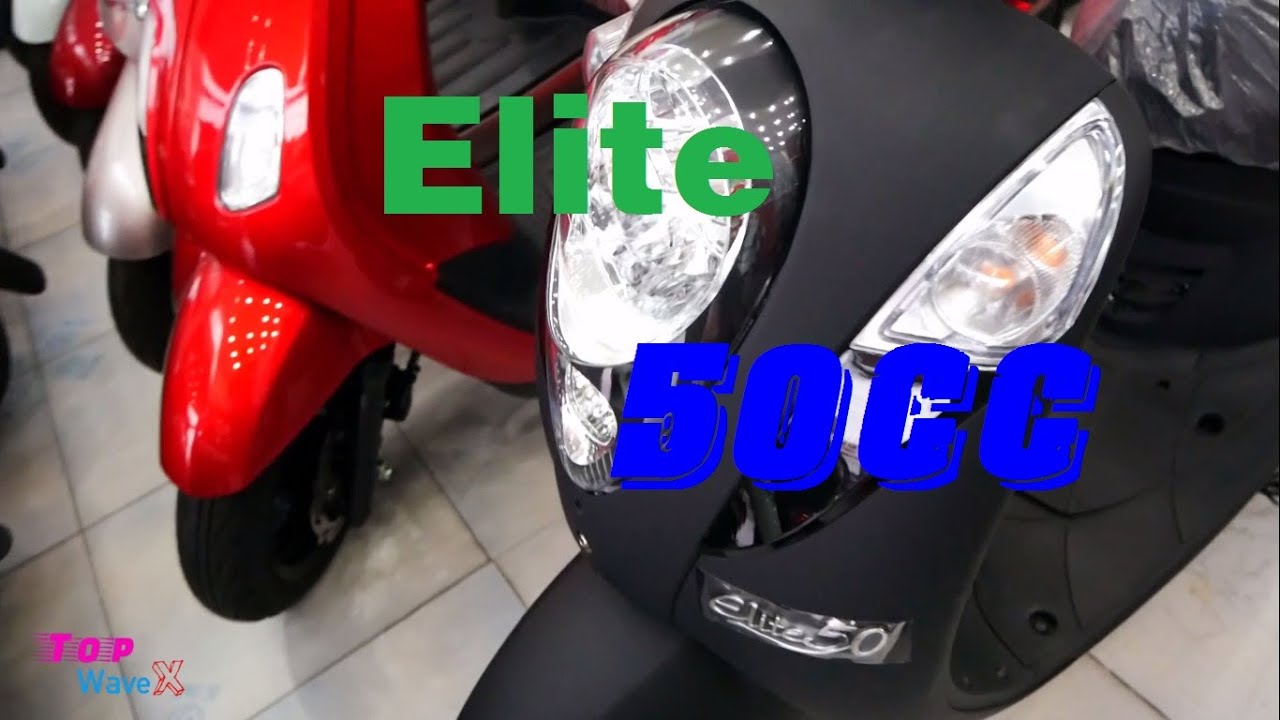 SYM Elite 50cc - Đen nhám - Walkaround - Xe tay ga dành cho học sinh ...