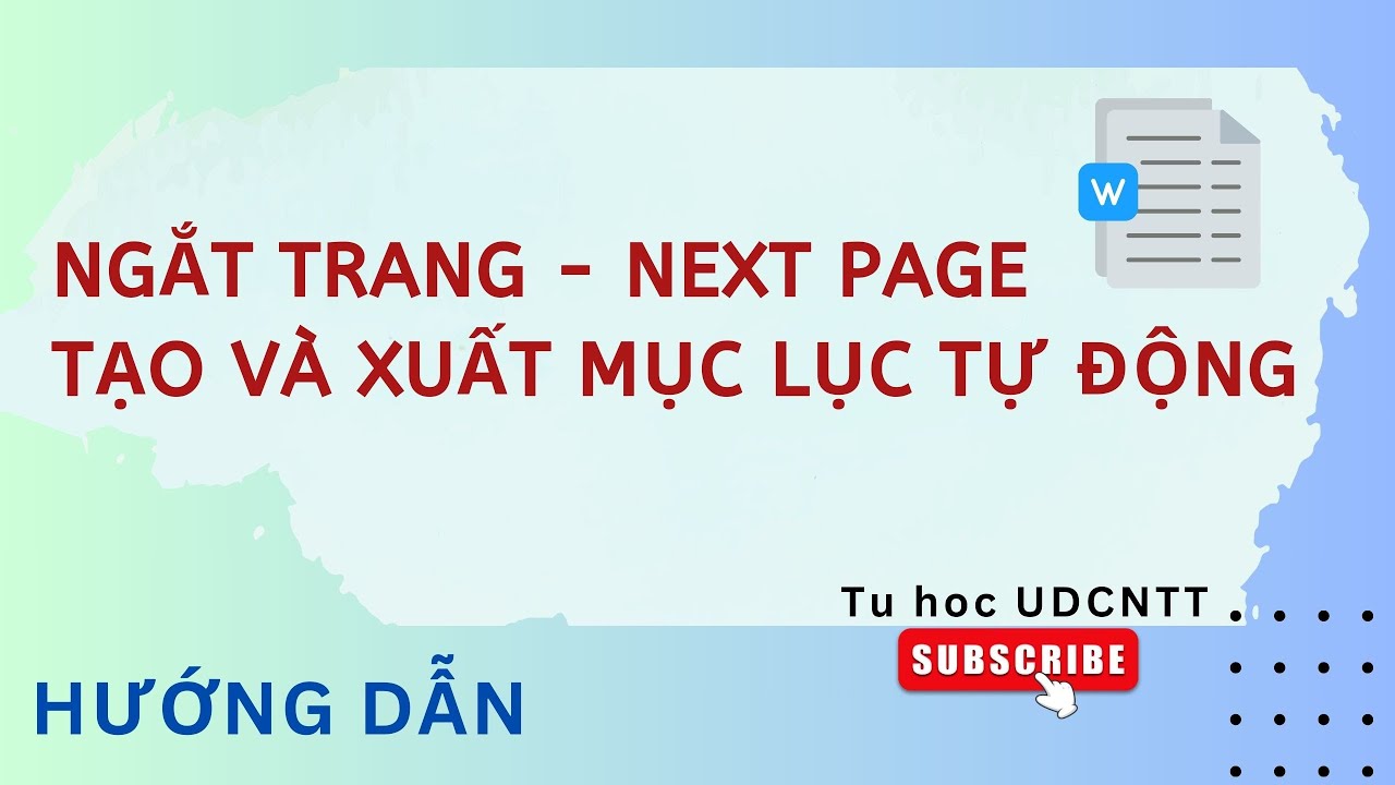 Word #1. Hướng dẫn ngắt trang, tạo mục lục tự động... - youtube