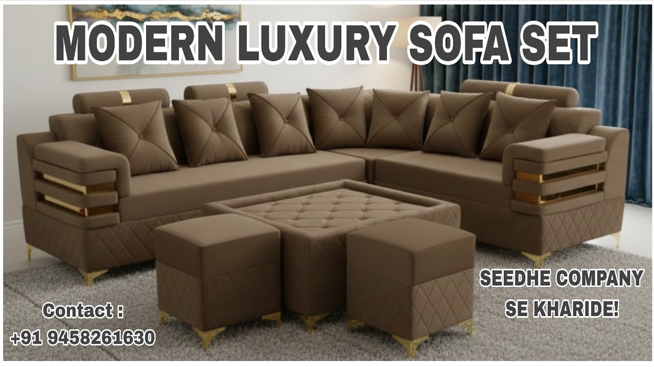 How To Make Sofa | Full Luxury 9 Seater L Shape Sofa Making | Modern Sofa Design 2025
