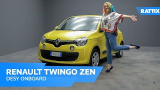 RENAULT TWINGO BENZINA 1.0 SCE 69CV ZEN GIALLO AZIENDALE (2017) | INTERNI ED ESTERNI CON DESY