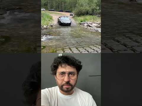 Lamborghini Crosses a RIVER?! 😱💦🔥 #Shorts