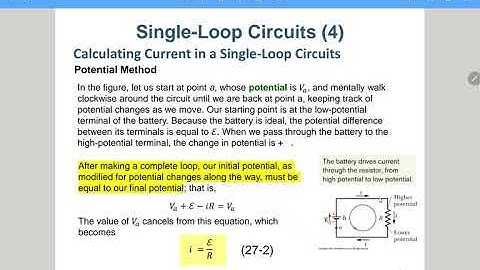 Physics II - Chap. 27 Circuits - Part I - Spring 2021