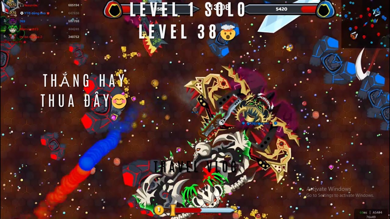 EvoWars.IO🕹Level nào mạnh nhất game? Màn solo lv1 với lv 38 cực đã và nhiều pha solo mega khác nữa😍