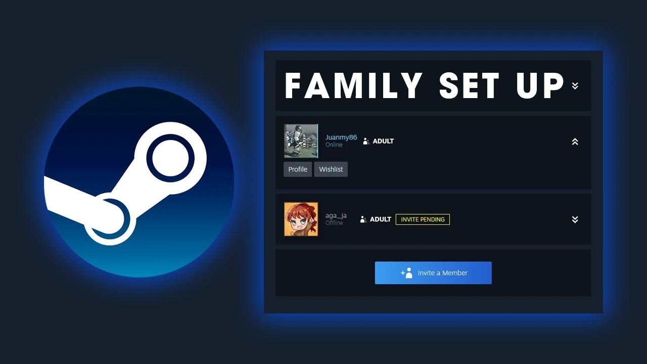 How to Create a Steam Family to Share Games. - YouTube