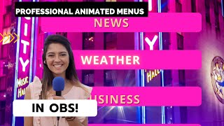 Create Animated Menu for OBS FREE