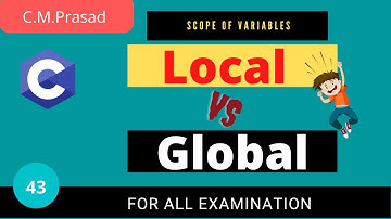 Step - 43: Scope of variables in C programming language !! Local vs Global