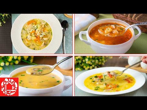 Один Вкуснее Другого! 4 Безумно ВКУСНЫХ Рецепта Супов на Каждый день!