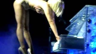 Lady Gaga Poker face live at the Marquee cork , intro, standing on chair ...