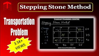 STEPPING STONE METHOD Optimal Solution Transportation Problem | GATE Preparation (1/2)