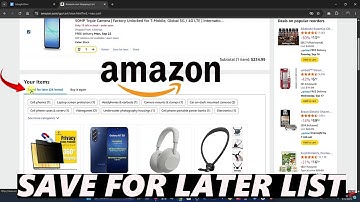 How To Find Saved For Later List On Amazon