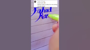 Fahad Rauf Name #cursive #shortsvideo #morelikes #cutmarker605 .