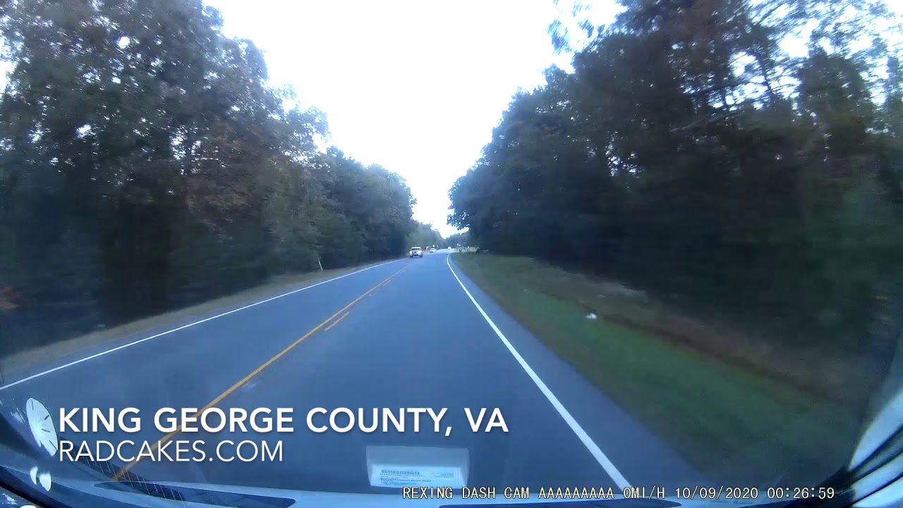 Bobcat in King George County, Virginia (dash cam footage) on Kings Highway Route 3 on 10/9/2020