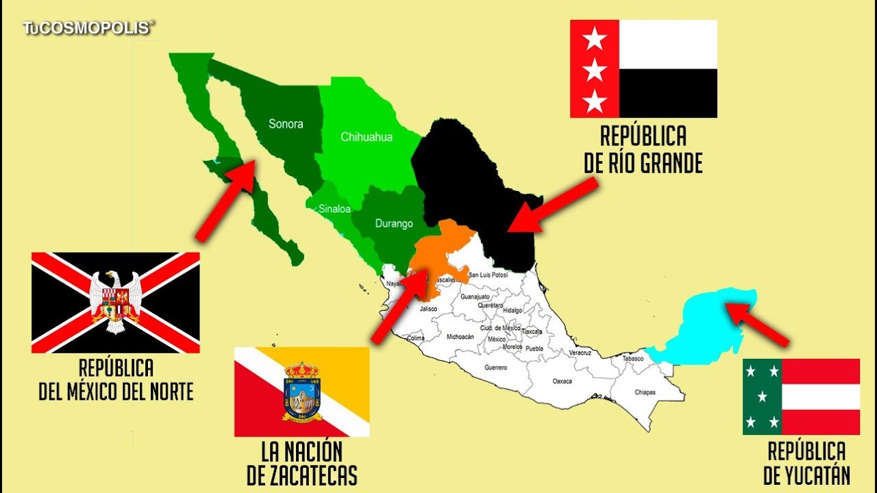 LOS ESTADOS que INTENTARON SEPARARSE de MÉXICO para CREAR su PROPIO