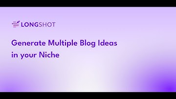 Generate Multiple Blog Ideas in your Niche