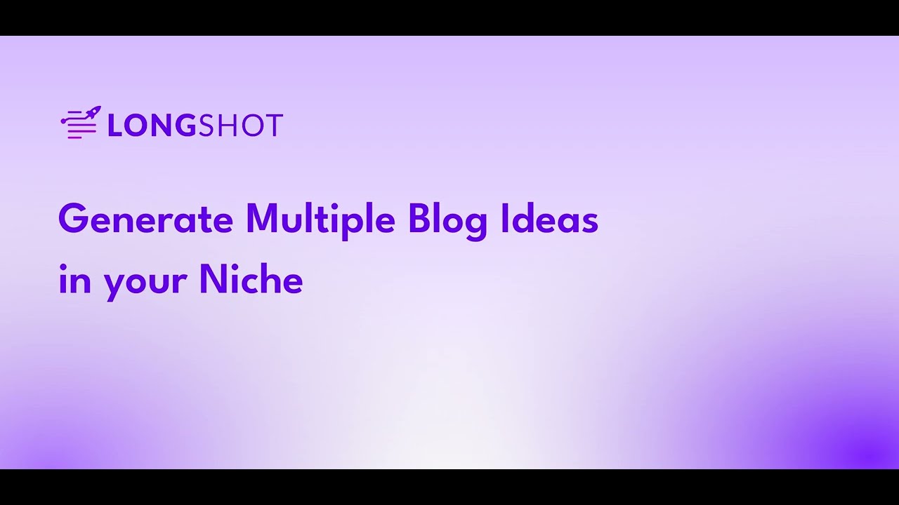 Generate Multiple Blog Ideas in your Niche - YouTube
