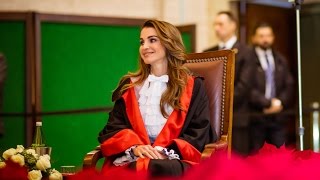 Queen Rania receives Honorary Doctorate, Rome- الملكة رانيا تتسلم دكتوراة فخرية في روما