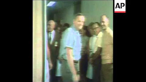 SYND 11-8-69 APOLLO 11 ASTRONAUTS LEAVE QUARANTINE