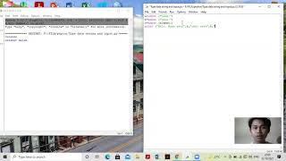 type data python String dan input Muhamad Fila Restiva