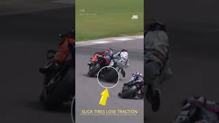 0% TRACTION DISASTER! Why You Can NEVER Save This Crash... 🤯 #motogp #hashtag