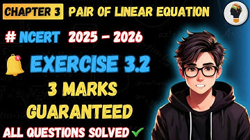 NCERT Exercise 3.2 Class 10 | Pair of linear equation in two variables | class 10