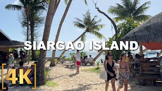 Siargao is More Than Just A Surfing Destination! | White Sand Beach Walking Tours | 4K | Philippines