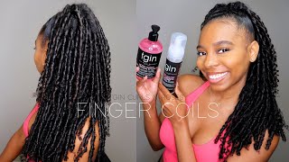 Finger Coils On Natural Hair| Ft. TGIN Curls N Roses Collection Product Review