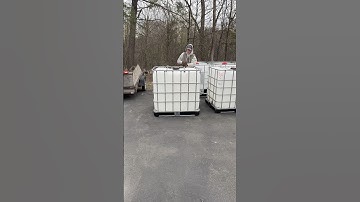 Taking Apart An IBC Tote For Firewood Storage #diy #ibctote #storage #firewood #working