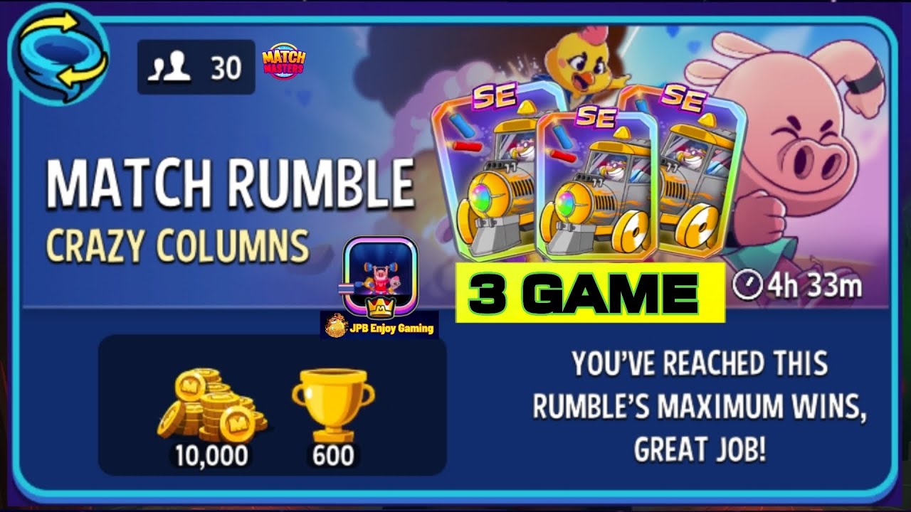 Crazy Columns+Rainbow Match Rumble 30 Player/ Match Masters