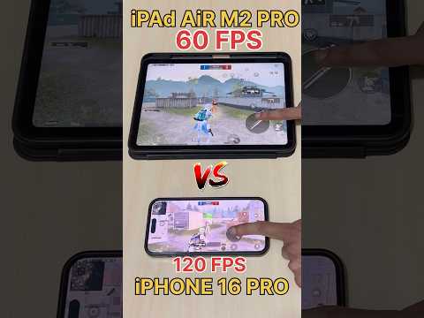 120 FPS🔥Vs 60 FPS😈- iPHONE 16 PRO VS iPAd Air 11- BGMI FPS TEST #bgmi #120fps #iphone16