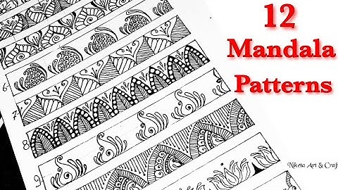12 Mandala Patterns // 12 Easy  Mandala Patterns For Beginners //12 Zentangle Patterns For Beginners