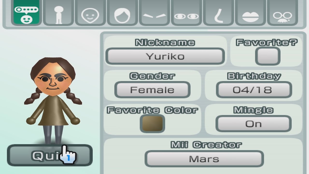 Yuriko - Wii Sports Club - Mii 3047 - YouTube