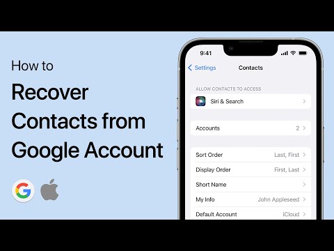 How To Recover Contacts from Google Account - Tutorial
