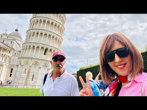 أنا و خالي في قلب بيزا برج مائل و جو عالمي ميني فلوڤ Pisa