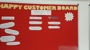 2 second lean improvement.  Celebrating the wins.  Our new Happy customer board.