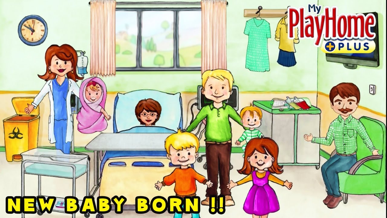 My PlayHome Plus Meet Aunt Julia and her New Baby Born YouTube
