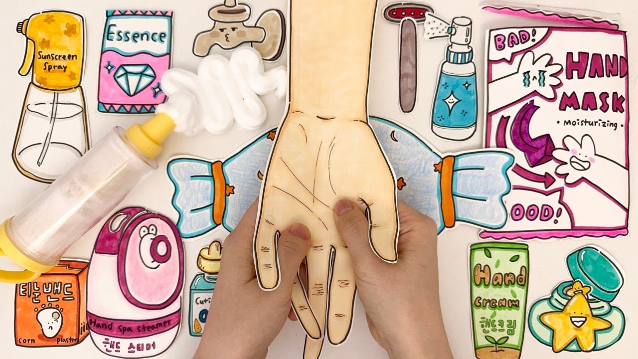 [🚀paper ASMR] 거칠어진 손을 위한 힐링 마사지 풀코스🌿 굳은살 & 각질 케어 + 마스크팩 Relaxing Hand Massage & Dead Skin Care