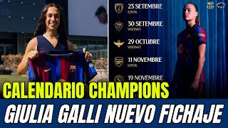 🟩 NEW BARÇA B PLAYER GIULIA GALLI + CHAMPIONS LEAGUE SCHEDULE