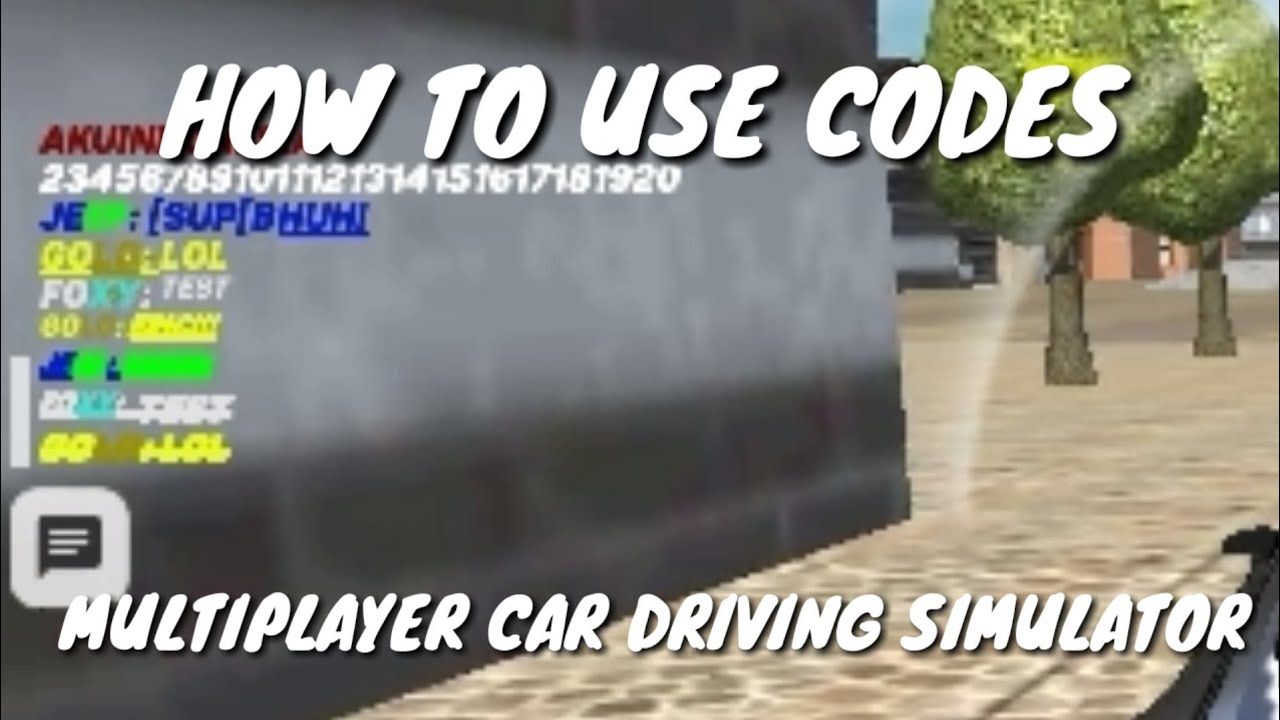 Codes In Multiplayer Car Driving Simulator 